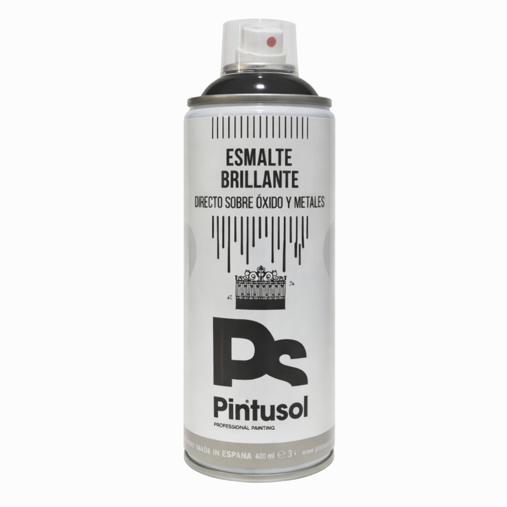 Spray Pintura Antioxidante Brillante Negro Pintusol 400 Ml