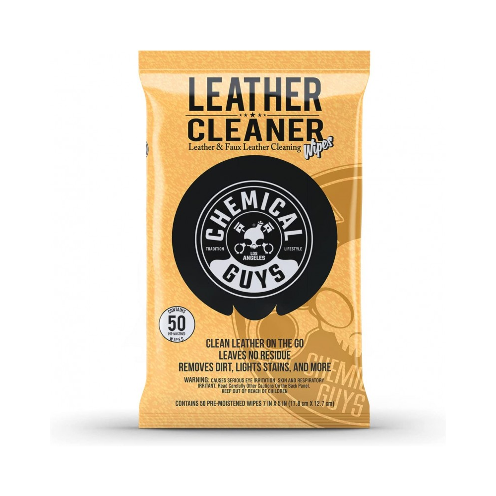 Chemical Guys Toallitas Limpiadoras De Cuero 50 Uds