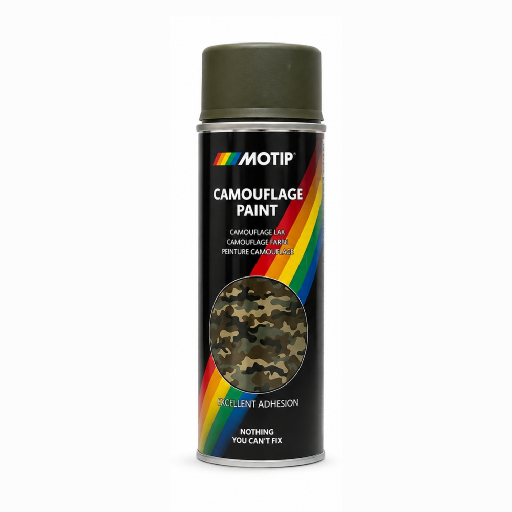 Spray Pintura De Camuflaje Mate Motip Ral 6014 400 Ml