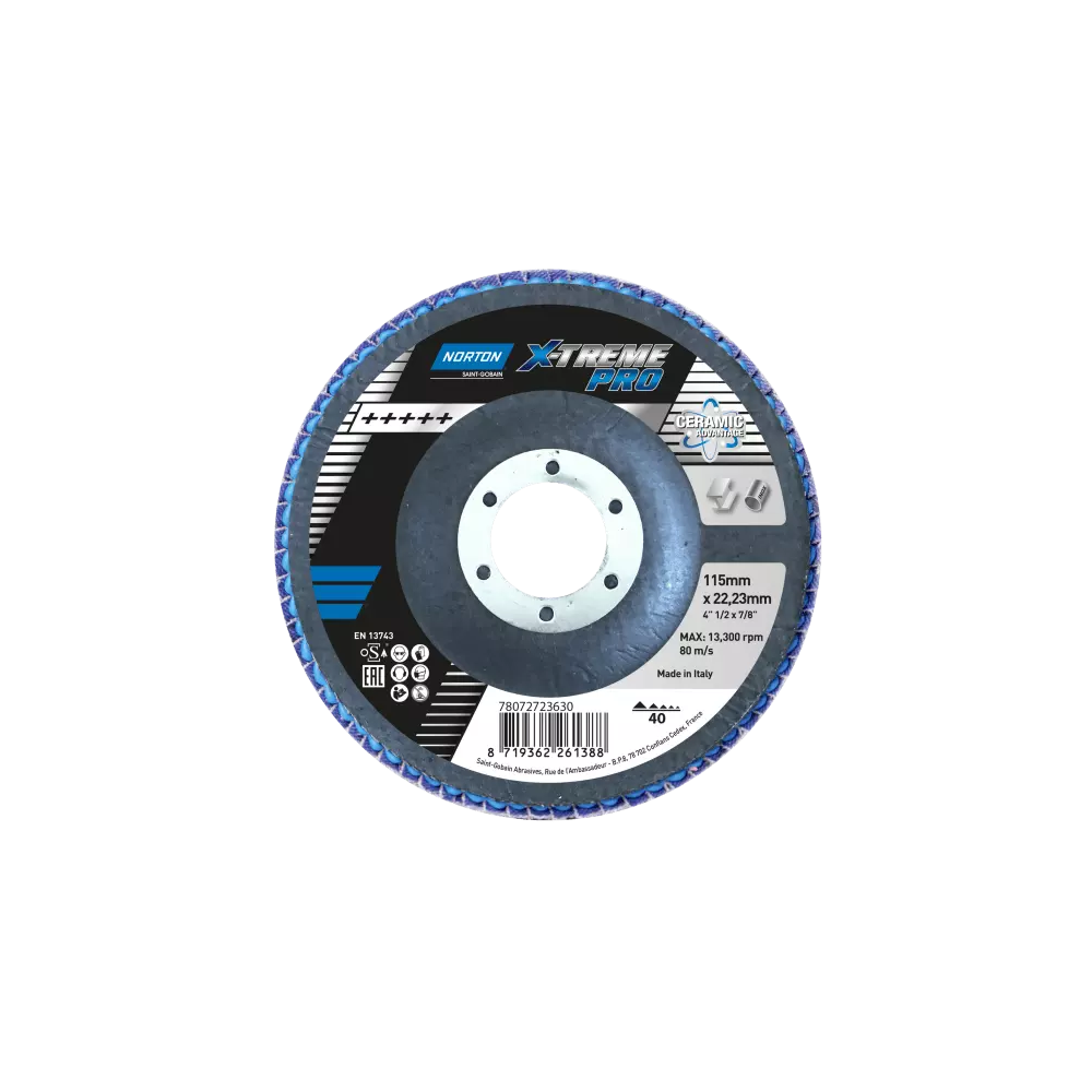 Discos de Láminas Norton X-treme Pro R928 115x22 mm P60