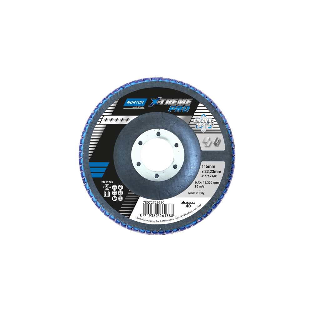 Discos de Láminas Norton X-treme Pro R928 125x22 mm P120