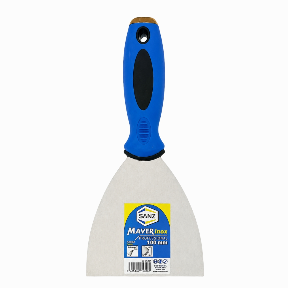 Espátula Inox Flex Mango Goma 10 Cm