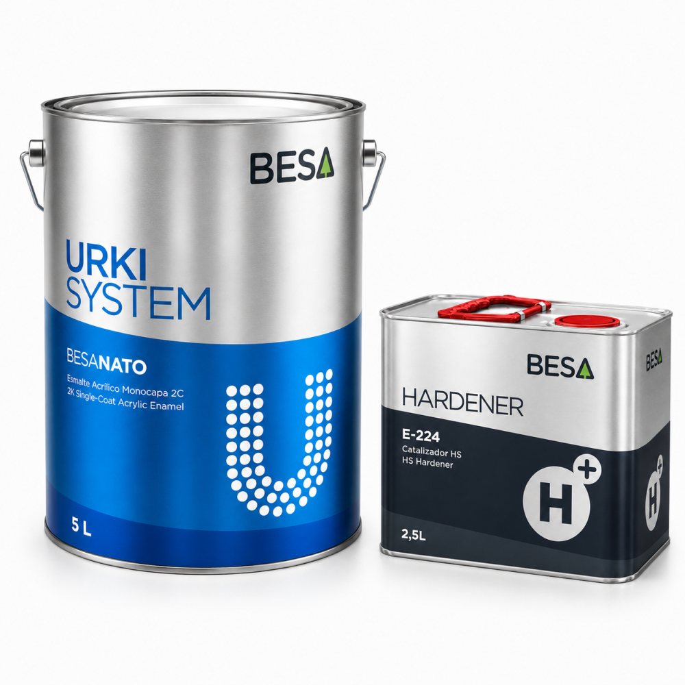 Pintura Monocapa Acrilica Brillante 2 Comp. Besa-Nato 2:1 Carta Ral 5 Lt + 2,5 Lt