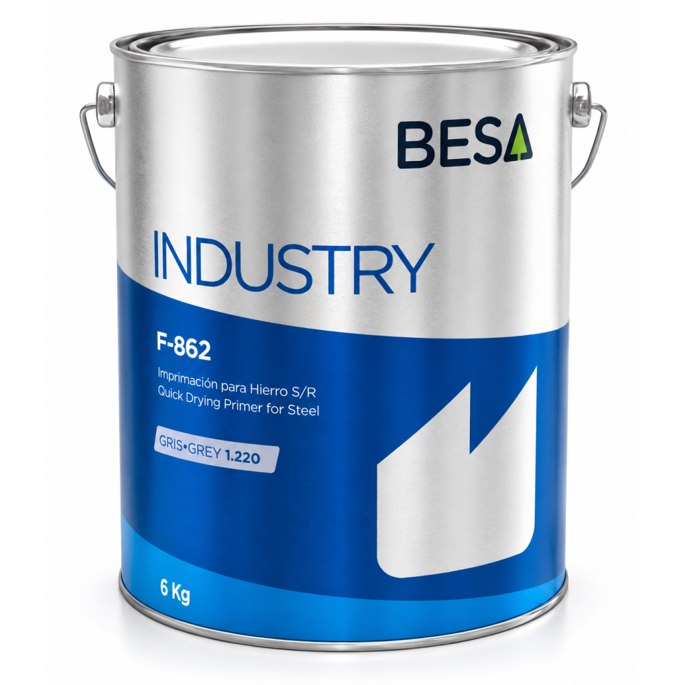 Imprimación Para Hierro Secado Rápido Gris Medio F-862 Besa 6 Kg
