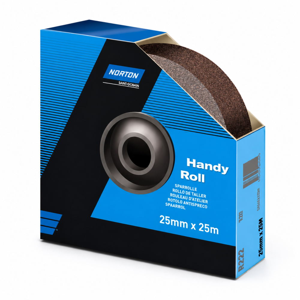 Rollo de Lija Tela 50 mm x 25 mts R222 Norton P400
