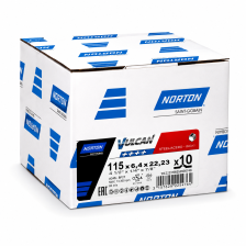Discos Para Desbaste Acero Inox 115x6,4x22,23 A30S BF27 Vulcan Norton 10 Uds