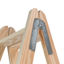 Escalera De Madera Abys 60 Tijera Profesional 5 Peldaños 6 cm