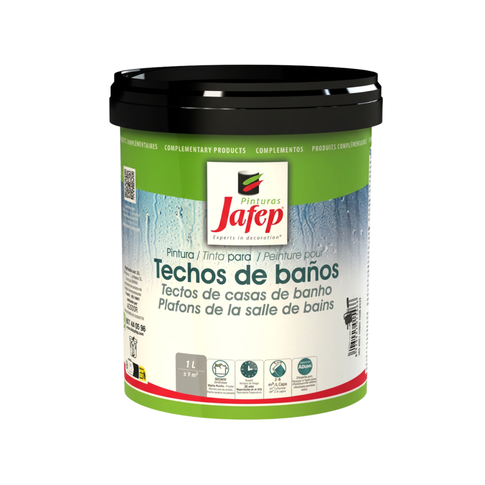 Pintura Para Techos de Baño Blanco Mate Jafep 1 Lt