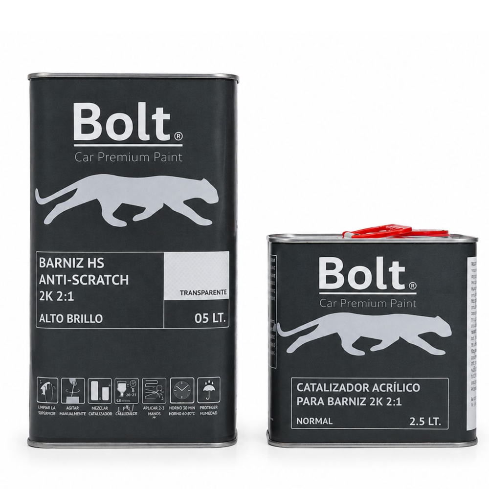 Kit Barniz + Catalizador Hs 2:1 Normal 2K Bolt 7,5 Lt