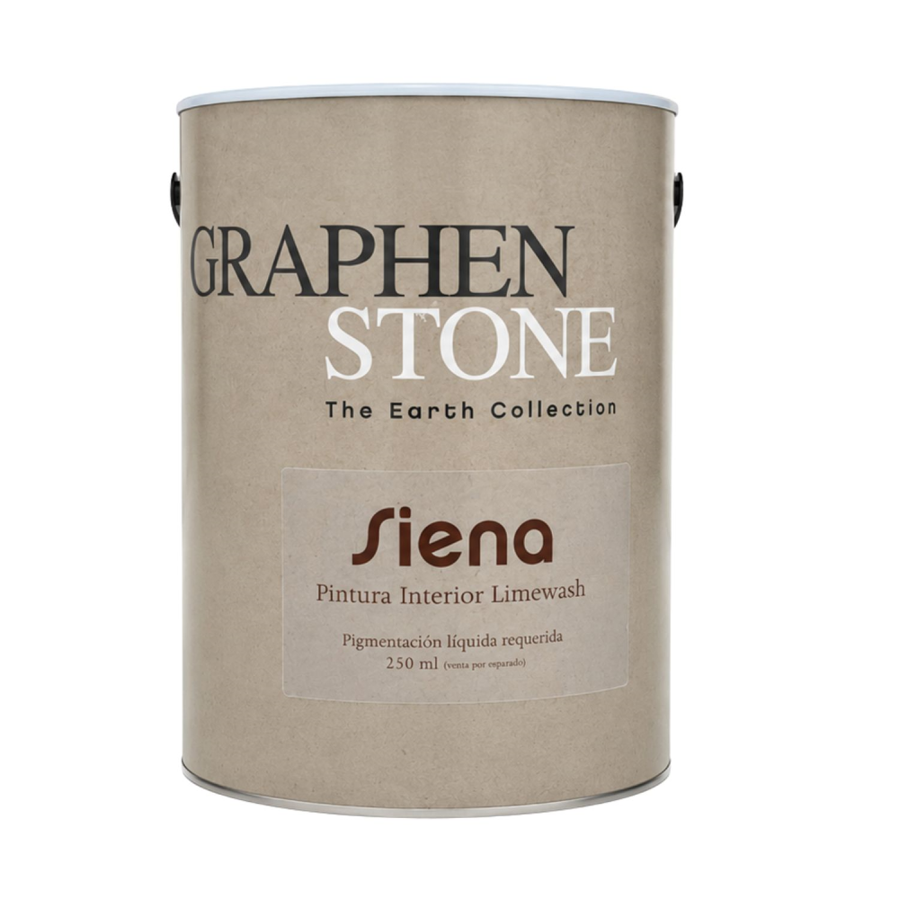 Pintura a la Cal Ecológica Efecto Limewash Siena Graphenstone 4 Lt