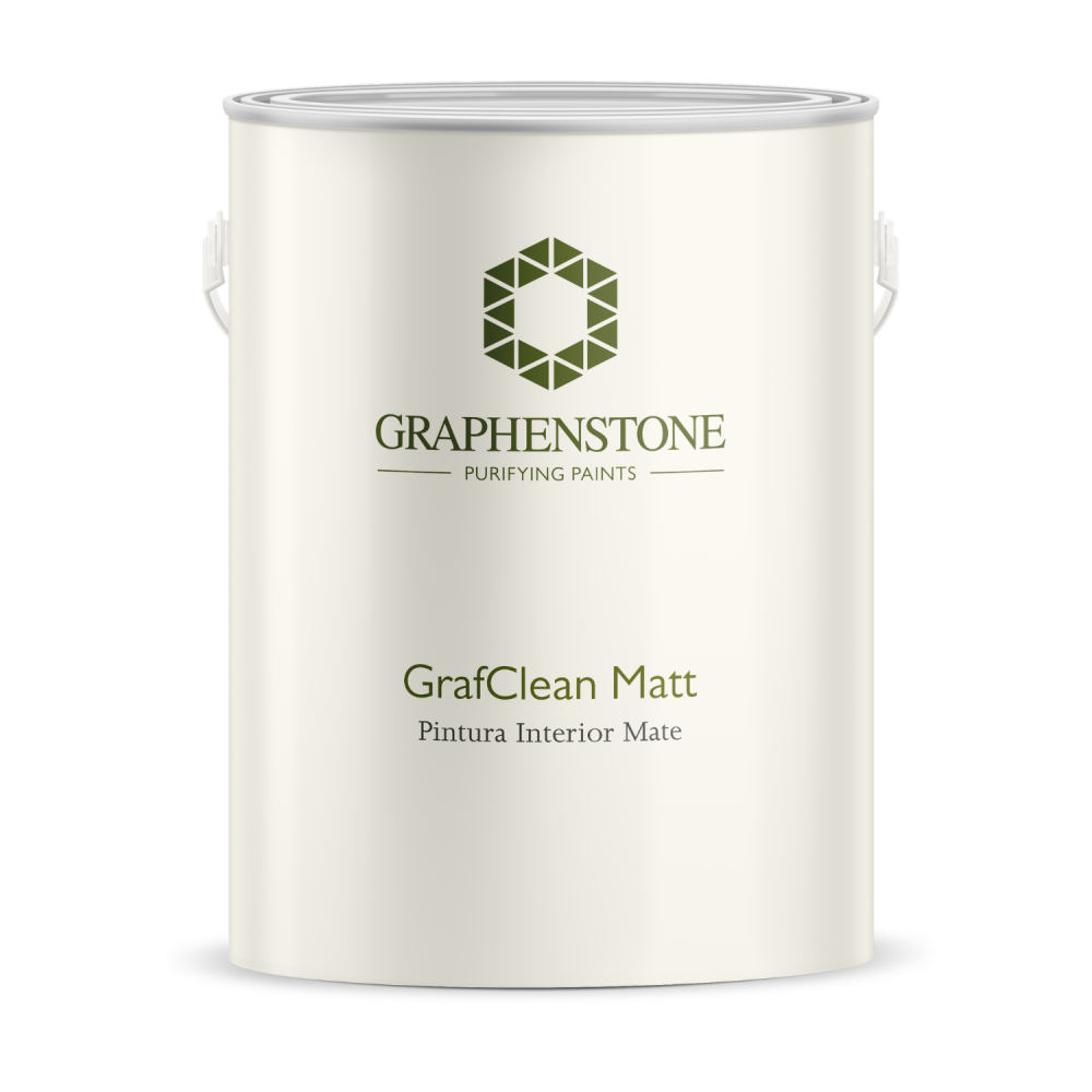 Pintura Interior Acrílica con Cal GrafClean Mate Blanco 4 Lt