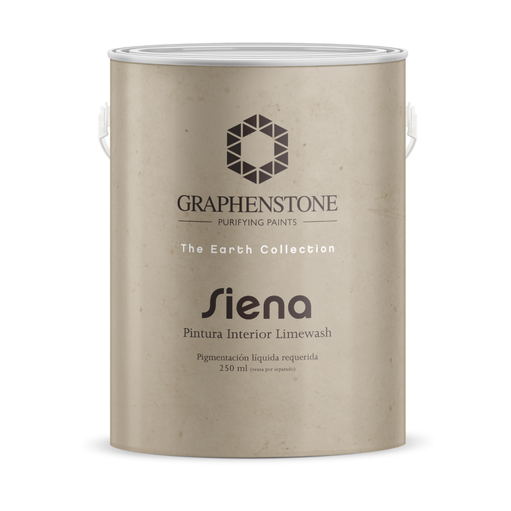Pintura a la Cal Ecológica Efecto Limewash Siena Graphenstone Base 3,75 Lt