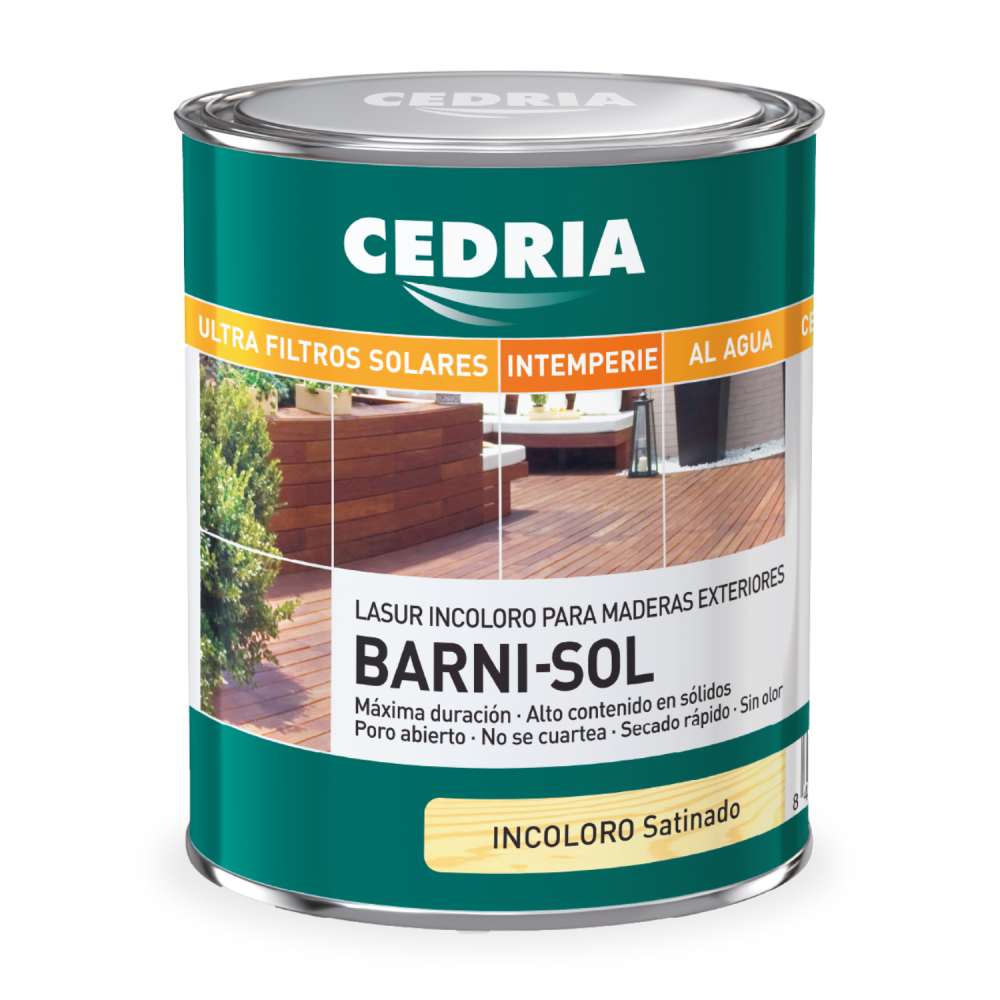 Cedria Barni Sol Lasur HS Satinado Incoloro Al Agua 750 Ml