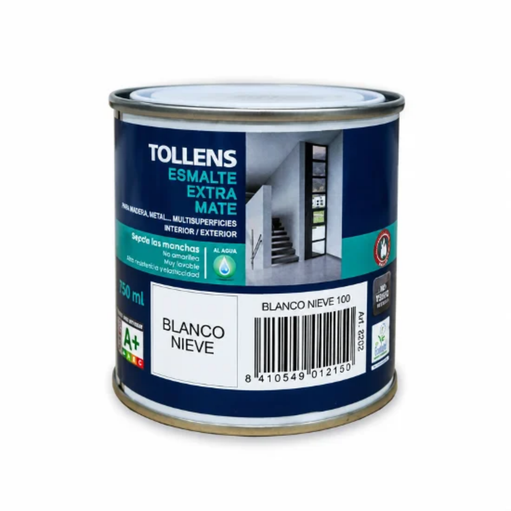 Esmalte Al Agua Extra Mate Tollens 250 Ml
