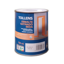 Esmalte Al Agua De Poliuretano Satinado Seda Tollens 750 Ml